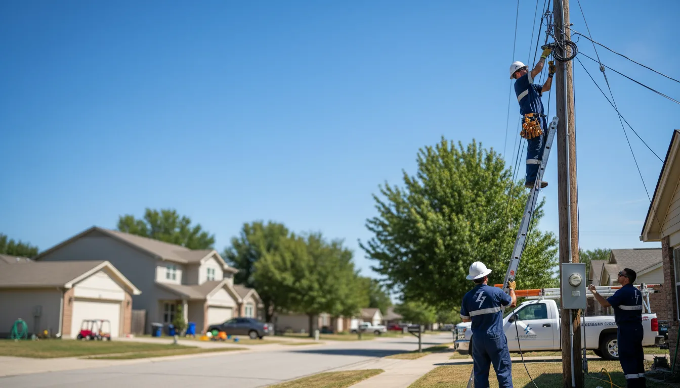Residential electrician providing installation services in Holbrook, PA